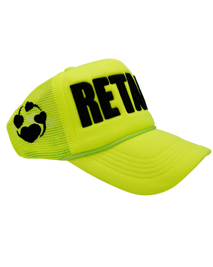 
Neon Fujimoto hat often referred to as Retard Hat right side view