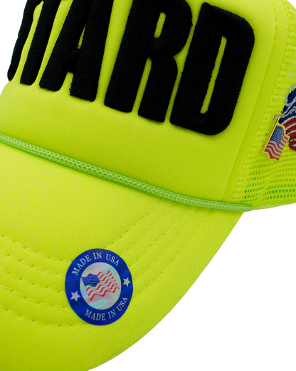 
Neon yellow Fujimoto retard hat close